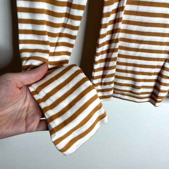 Splendid Yellow & White Striped Long Sleeve Mock Neck - Picture 2 of 5